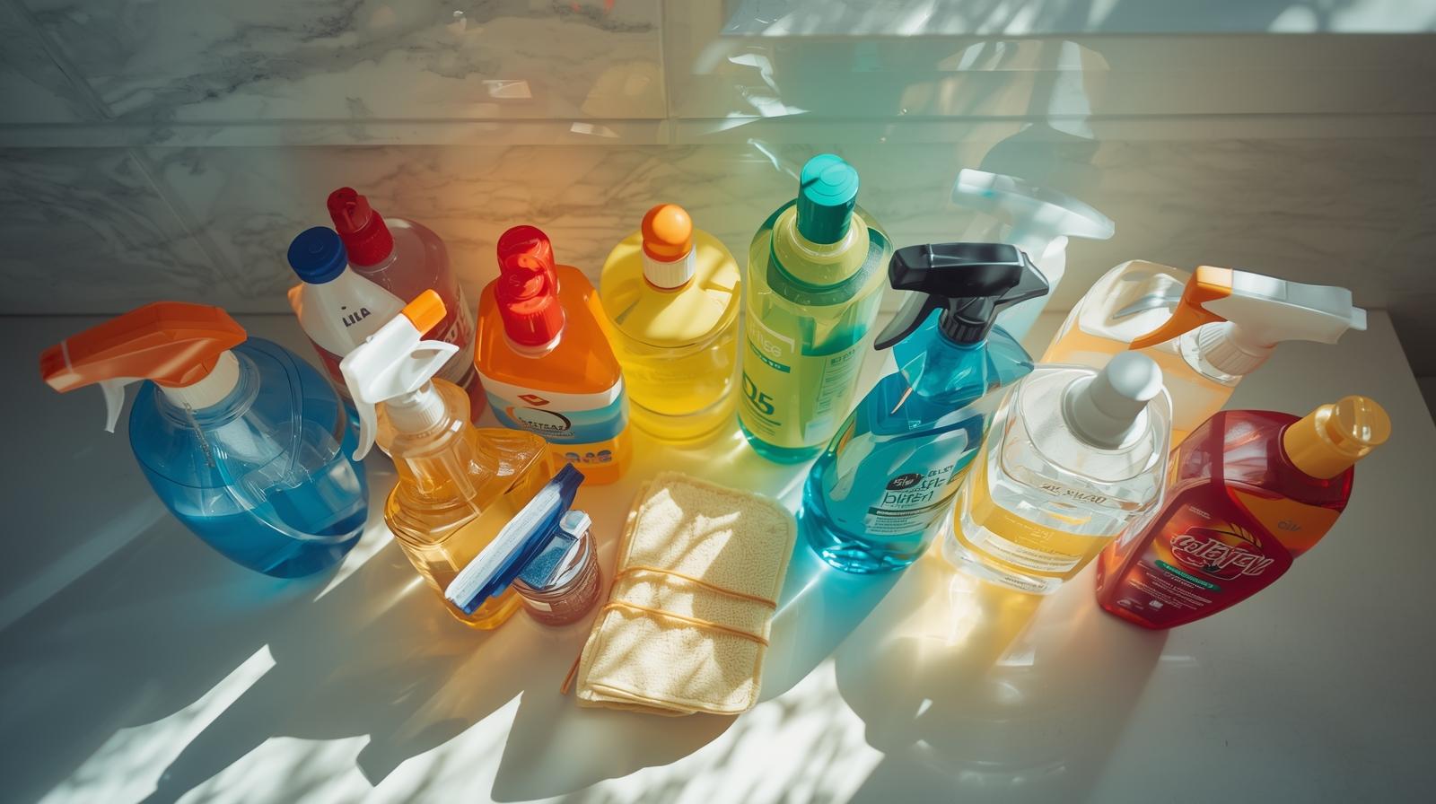 fondo de articulos de limpieza